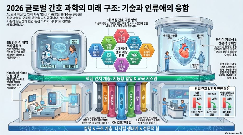 노트북LM으로 제작한 인포그래픽 결과물 - 2026 간호의 미래 구조도